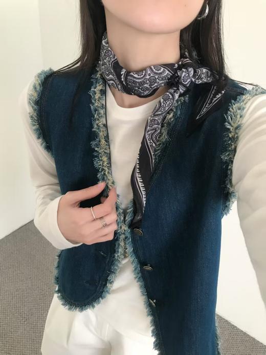 老米优品🎈3-5天！福利款❤ 出口品质。懒人穿搭天花板《复古水洗单宁毛边设计款牛仔马甲+鱼尾裙套装》甜酷平衡刚刚好，毛边设计+同色系高级感拉满~TZ260312A 商品图10