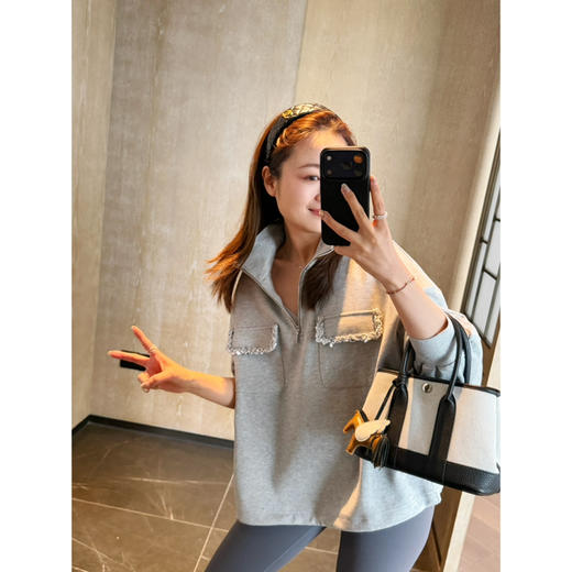 2603212    “星空” 手工花边  立领卫衣 商品图10