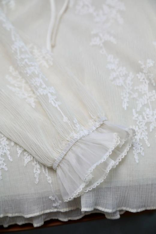 【服饰/饰品】浮花柔衫～重工微皱线绣肌理感小衫 C127065 商品图8