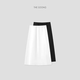 THESOONG"动态美学"精织天丝亚麻磨毛砂洗橡筋中腰半身裙HWQZ8816