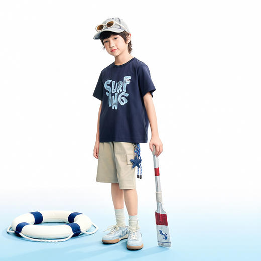 【实体店同款】男童圆领短袖针织衫夏季新款安奈儿童装AB621123 商品图3