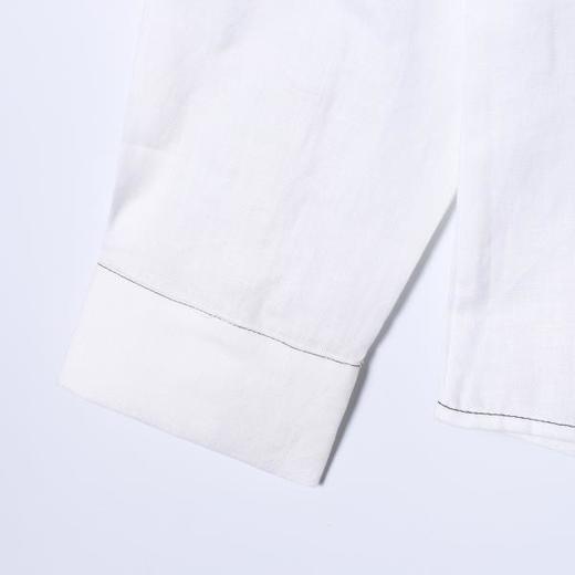 SDSA男装2026新款高贵轻奢时尚简约明线倒三角长袖衬衫百搭宽松 商品图3