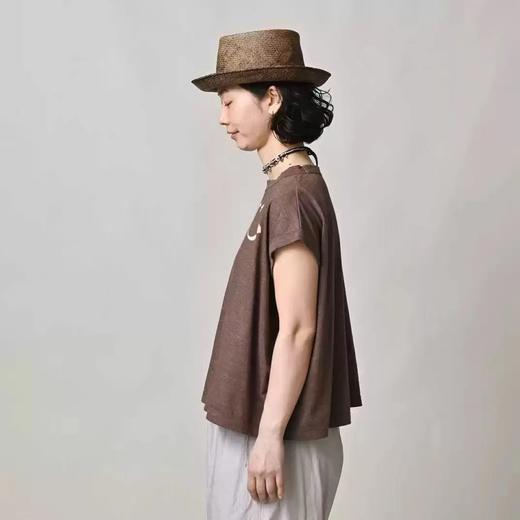 F031216笑脸印花M型宽松罩衫竹节棉T恤夏季舒适透气上衣 商品图3