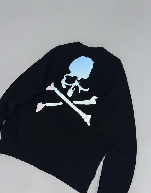 F031256春季新品时尚百搭潮流骷髅反光字母印花重磅高街圆领卫衣 商品图4