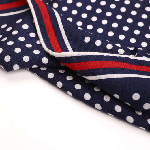 ROMI STUDIO“法式波点”100%绵羊毛软柔撞色丝巾胸巾RWDSP02639 商品图4