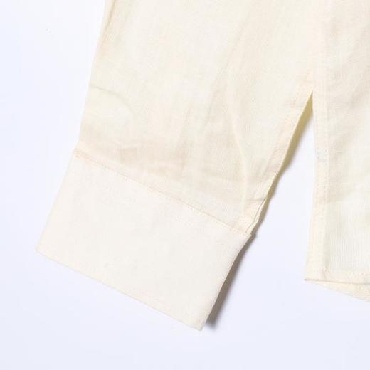 SDSA男装2026新款高贵轻奢极简风纯色亚麻长袖衬衫百搭时尚衬衣 商品图3