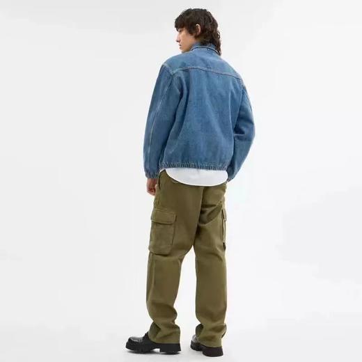 F031237美式复古工装底特律水洗做旧牛仔翻领夹克 商品图9