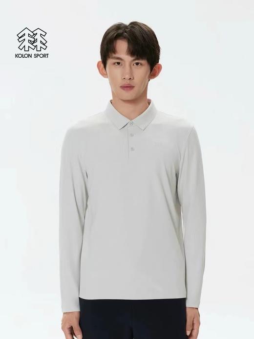 F031207春秋款纯色翻领吸湿速干长袖防晒男士t恤POLO 商品图7