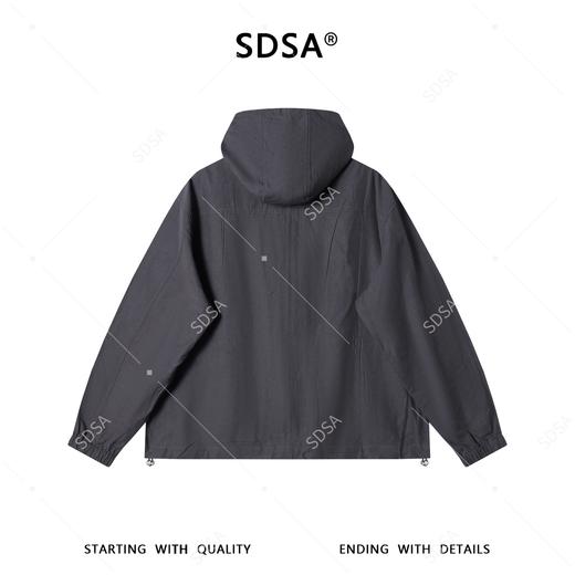 SDSA男装2026新款高贵轻奢时尚简约户外薄款拉链立领连帽夹克外套 商品图4