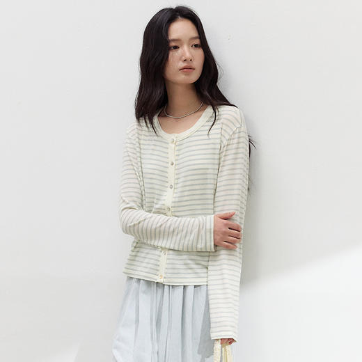 （合作款）【2026夏季新品】醋酸亚麻 · 开衫 天丝莱赛尔薄款百搭春夏上衣yc0409002 商品图0