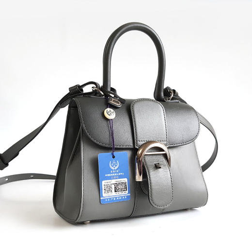 【95新】Delvaux德尔沃Brillant系列深灰色mini Brillant手提单肩包女士270226NJS15 商品图2