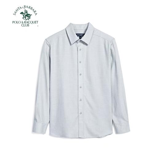 【直发】圣大保罗合身小格子提花长袖衬衣,柔软亲 肤,手感舒适,合身版型-PW24WH019M 商品图0