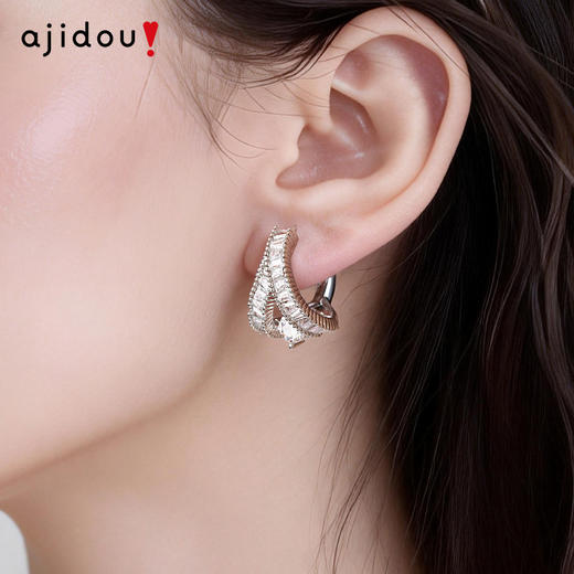 AJIDOU阿吉豆耳饰女款时尚耳钉耳环耳圈 商品图0