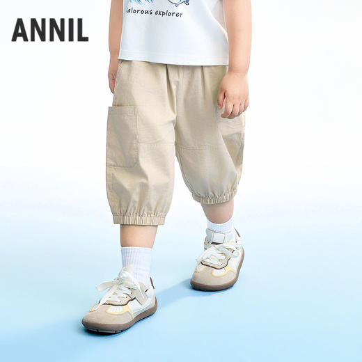 【实体店同款】男童全腰梭织七分裤夏季新款安奈儿童装XB626176 商品图2