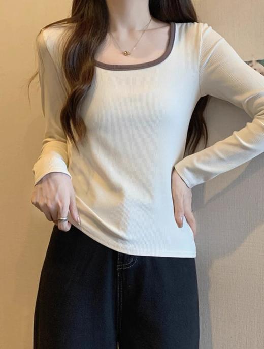 特价出！通勤穿搭神器！百搭方领长袖T！ 商品图6