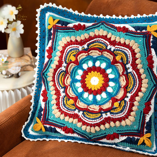 苏苏姐家合玺抱枕套手工DIY钩针4股棉毛线团自制材料包 商品图2