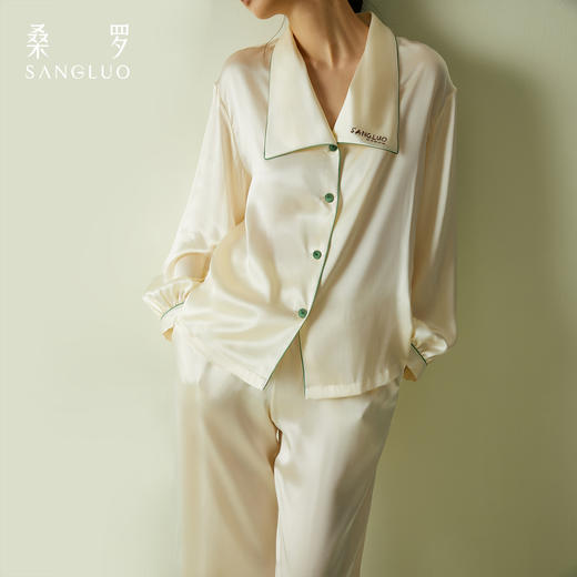 桑罗23姆米重磅睡衣套装女桑蚕丝舒眠家居服可外穿 商品图4