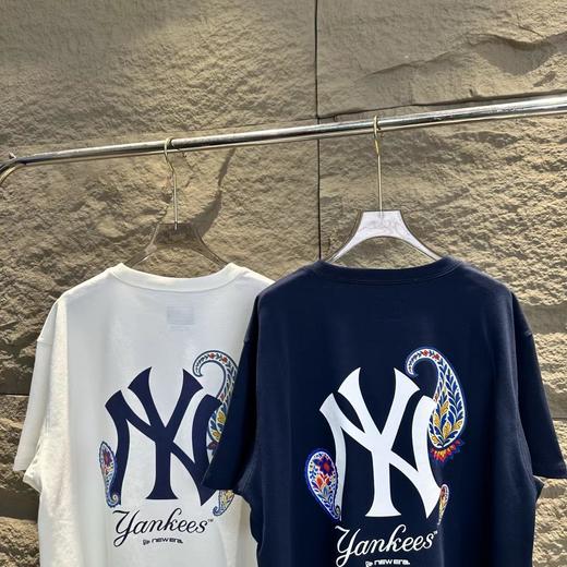 F031241腰果花系列印花logo刺绣设计透气针织休闲时尚宽松版型圆领短袖T恤 商品图3