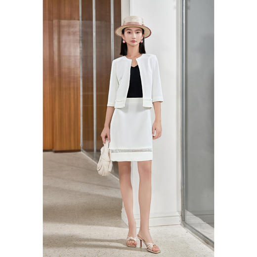 醋酸 三件套  外套+吊带+半身裙    套装5R25CG4642 商品图4