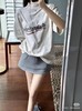 F031242新款模糊喷洒可乐印花休闲圆领宽松男女同款短袖T恤 商品缩略图7