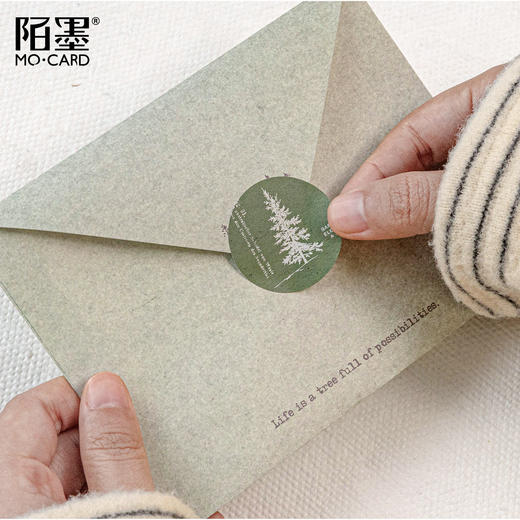 陌墨岛屿的信系列原创烫银贺卡信封套装 商品图3