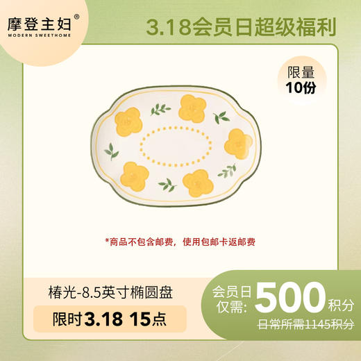 【3.18会员积分兑换专享】椿光-8.5英寸椭圆盘（拍此链接不发货） 商品图0