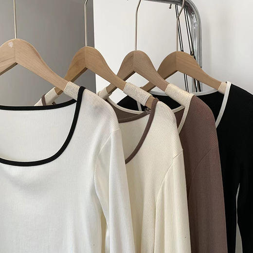 特价出！通勤穿搭神器！百搭方领长袖T！ 商品图13