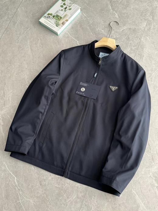 F031208新款男士商务行政休闲利落剪裁立领拉链夹克外套 商品图3