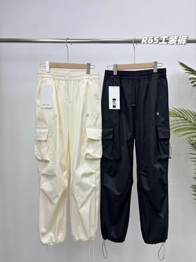 F031204春夏新款2026降落伞高腰微阔腿时尚流行遮肉显瘦工装速干伞兵裤