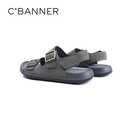 千百度2026夏季男鞋简约利落时尚有型随心调节勃肯凉鞋A26318527 商品图3