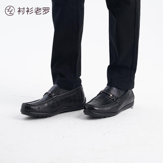 【总裁约会】真牛皮一脚蹬乌拉草鞋垫皮鞋255Y7S316N 商品图0