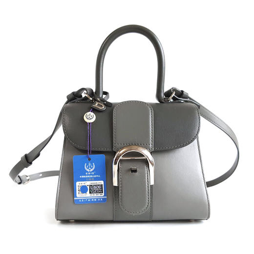 【95新】Delvaux德尔沃Brillant系列深灰色mini Brillant手提单肩包女士270226NJS15 商品图0