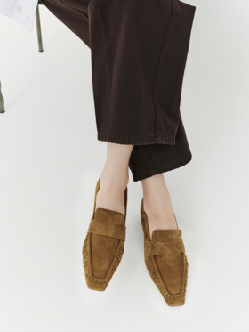 法式老钱羊猄皮便士乐福鞋ACG1FTW090