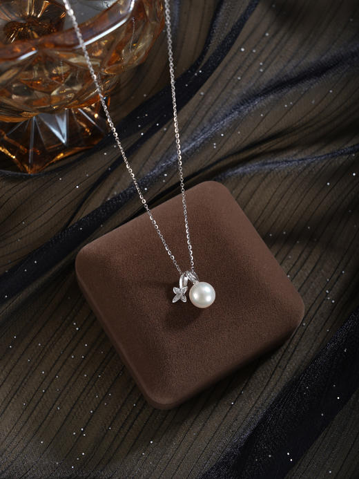 子佩集【四叶花开】银S925珍珠惜王妃套链项链【W3659】双色四瓣花2602 商品图6