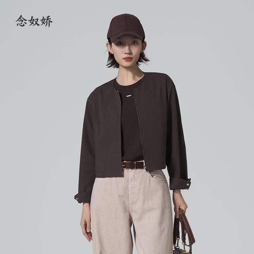 【商场同款】CNJ6323 “ 摩卡外套 ” 棉麻材质穿着有型  小T版型利落好穿 商品图1