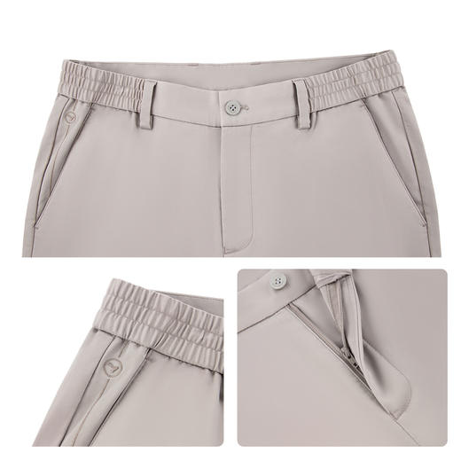 【含莱赛尔/调节腰头】柒牌男士休闲梭织长裤柔软舒适修身男裤子 130H70660 商品图3