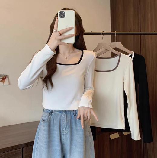 特价出！通勤穿搭神器！百搭方领长袖T！ 商品图3
