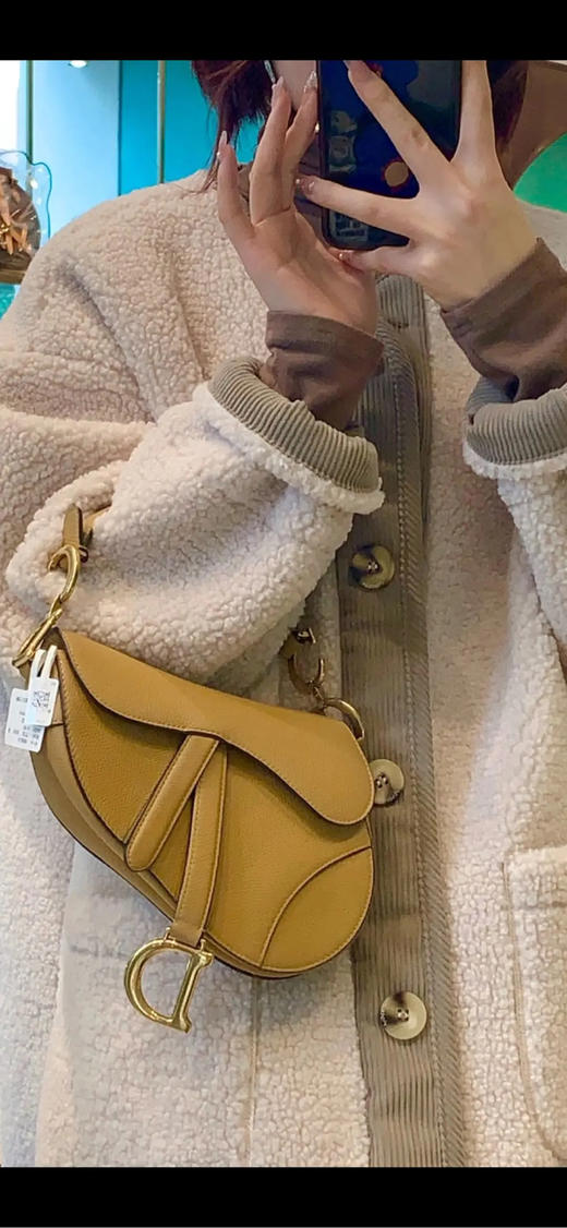 Dior Saddle box牛皮 芥末黄 马鞍包 商品图3