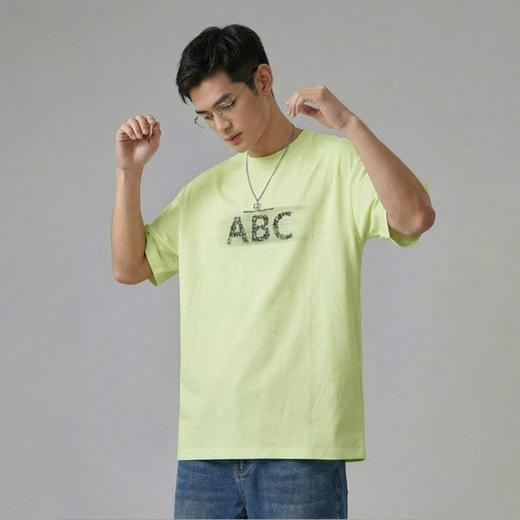 休闲字母印花短袖T恤圆领宽松百搭款上衣   YLZ-15022 商品图0