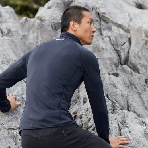 点此购买 猛犸象Aenergy Light春秋季男士户外高弹力半拉链套头打底衫 tuo 342126 商品图6
