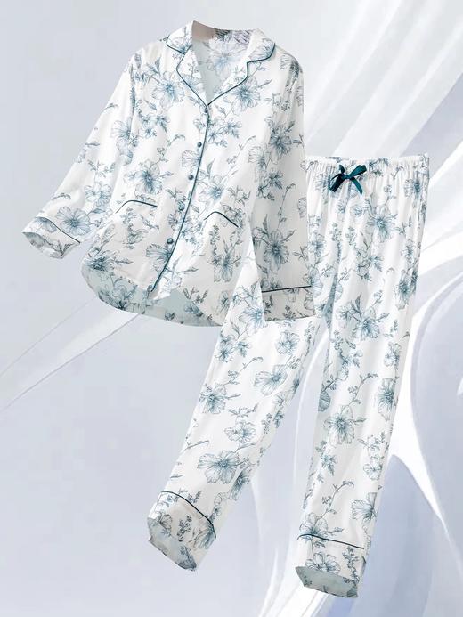 【铂雅全棉贡缎】SCHIESSER德国舒雅铂雅高端女长袖长裤套装全棉贡缎 梭织面料  100%棉  91/26439H 商品图4