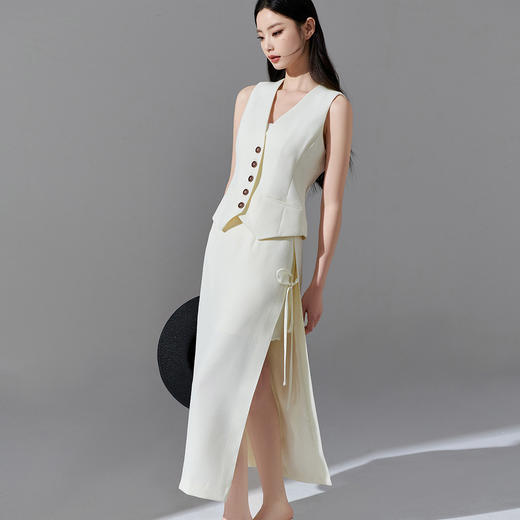 剩S 芳外新款高级感通勤时尚套装简约马甲阔腿裤两件套女8T24AG0070 商品图2