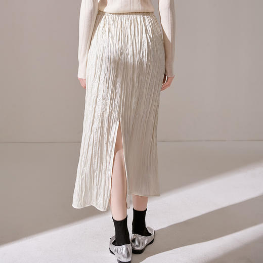 芳外新款针织半身裙中长款高腰这种鱼尾裙女8T23CI1069 商品图3