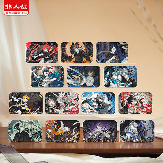 《非人哉官方店》仙山琼阁系列第二弹方形马口铁徽章盲盒双闪吧唧胸针 商品图0