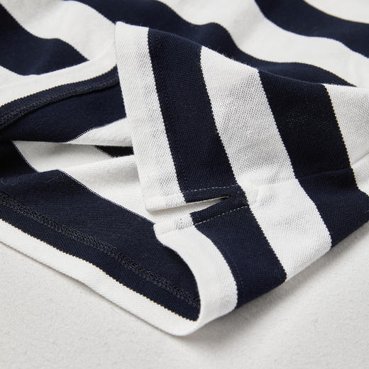 ROMI STUDIO"休闲随性"软糯新疆棉polo领条纹短袖上衣RWCAST5560 商品图4