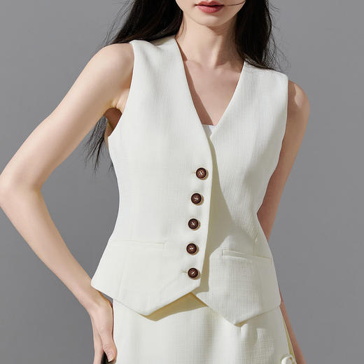 剩S 芳外新款高级感通勤时尚套装简约马甲阔腿裤两件套女8T24AG0070 商品图4