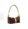 LOUIS VUITTON POCHETTE MIA 标志性图案牛皮饰边金色S锁扣 Monogram 涂层帆布 手提单肩包 女款 棕色 商品缩略图1