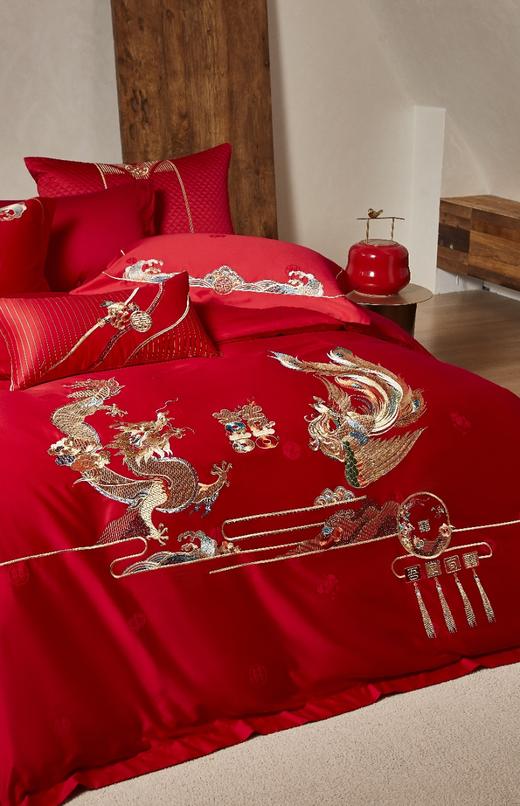 2026新款 婚庆纯棉刺绣四件套-吾家有喜 商品图1