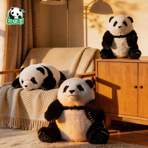 仿真熊猫公仔 抱抱熊猫 果赖趴趴/坐姿熊猫 礼盒装 商品图0