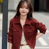 【超模君严选】ORIGNAL&CO波尔多红牛仔外套 温柔复古感，柔软舒适，亲肤透气，时尚与保暖兼具 下单3-7天发货！ 商品缩略图0